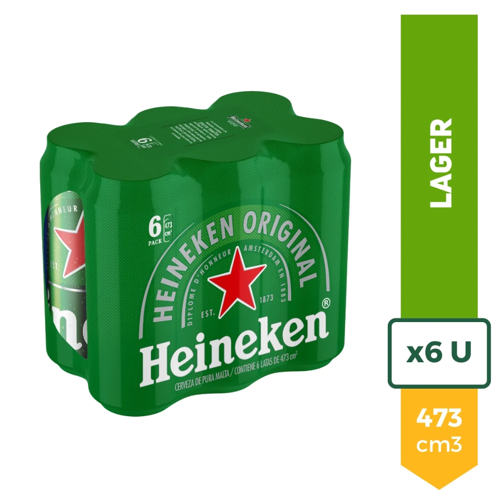Funda Lata Heineken 473 ml x 6