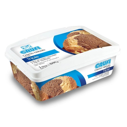 Barra Crufi 1lt triple  dulce de leche ,chocolate y sambayon