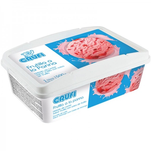 Helado Crufi 1L frutilla a la pana