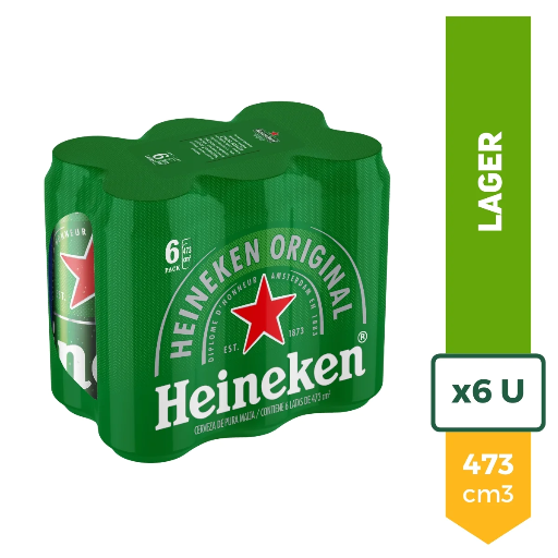 Funda Lata Heineken 473 ml x 6